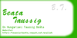 beata taussig business card